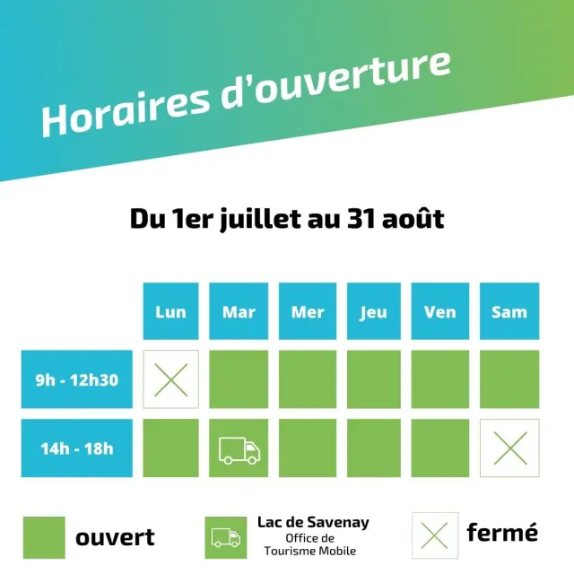 Horaires été